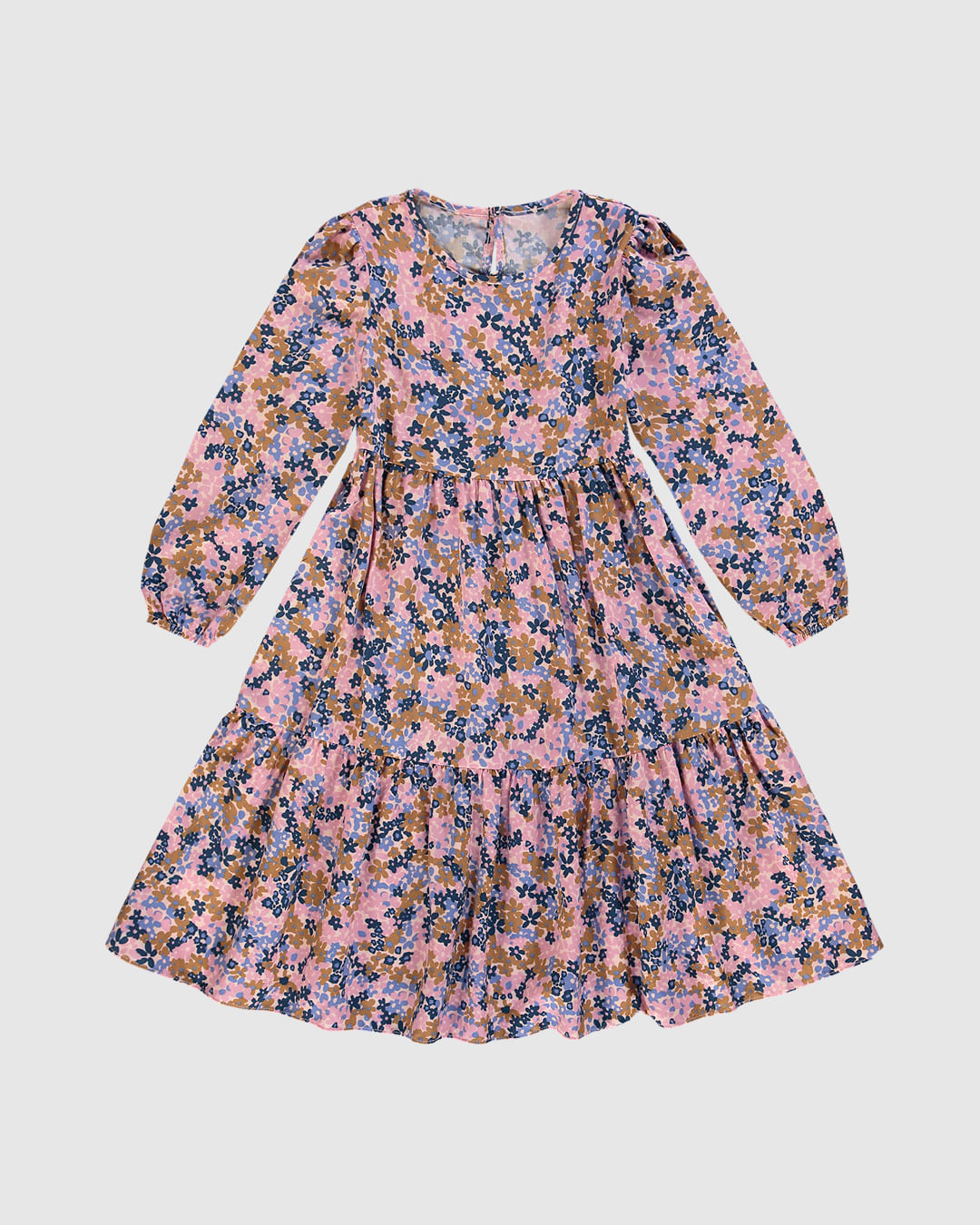 Vestido Infantil Marias Manga Longa Floral Em Viscose Malwee Kids - Imagem 2