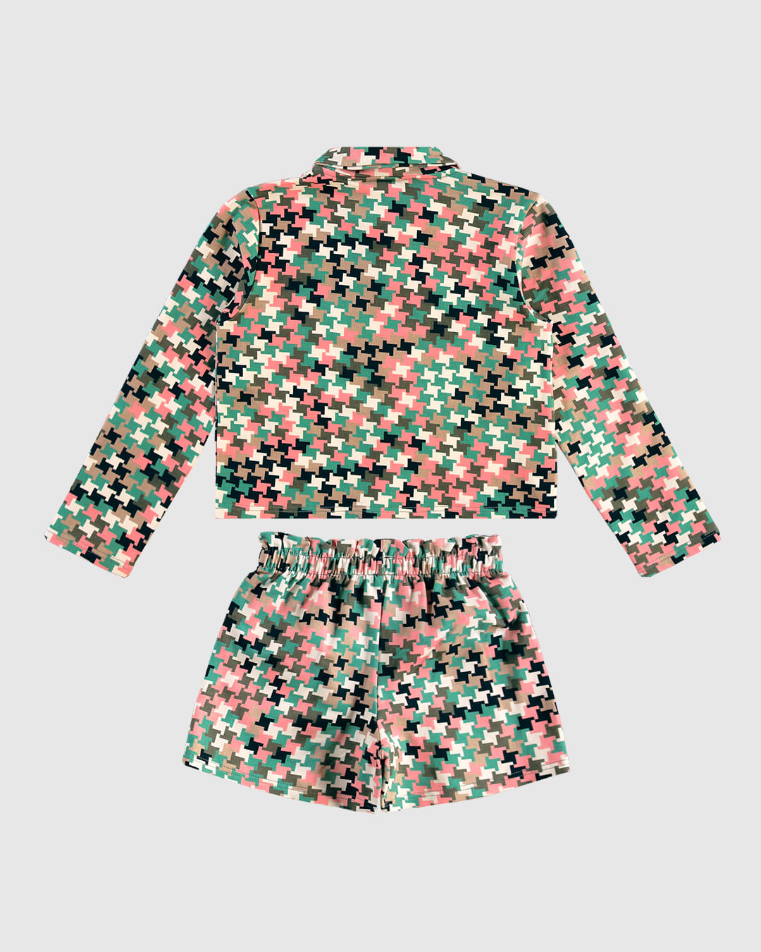 Conjunto Infantil Menina Camisa E Shorts Saia Em Moletom Stretch Malwee Kids - Imagem 8