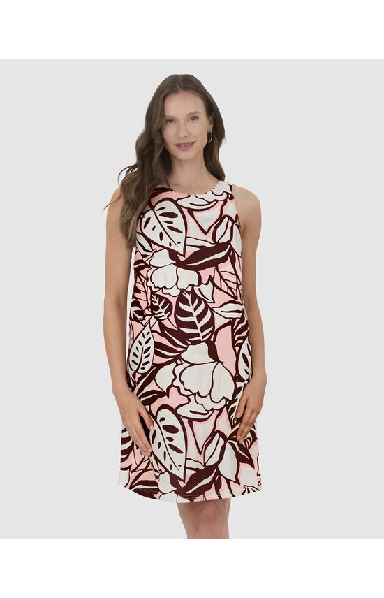 Vestido Feminino Regata Estampado Em Algodão