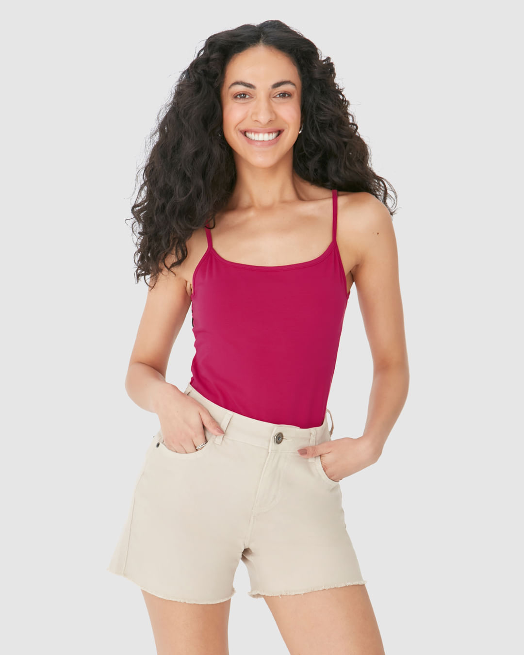 Regata Básica Feminina Alça Fina Em Algodão