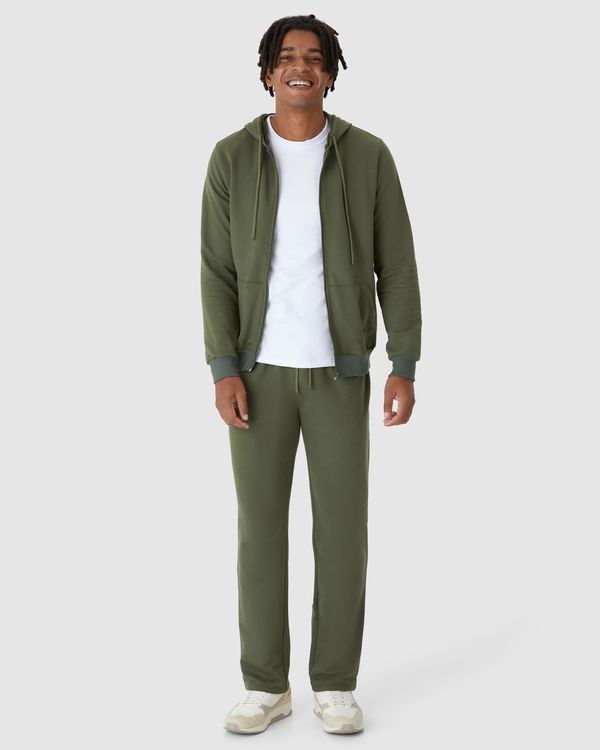 Calça Básica Masculina Em Moletom Sem Flanela Verde - GG