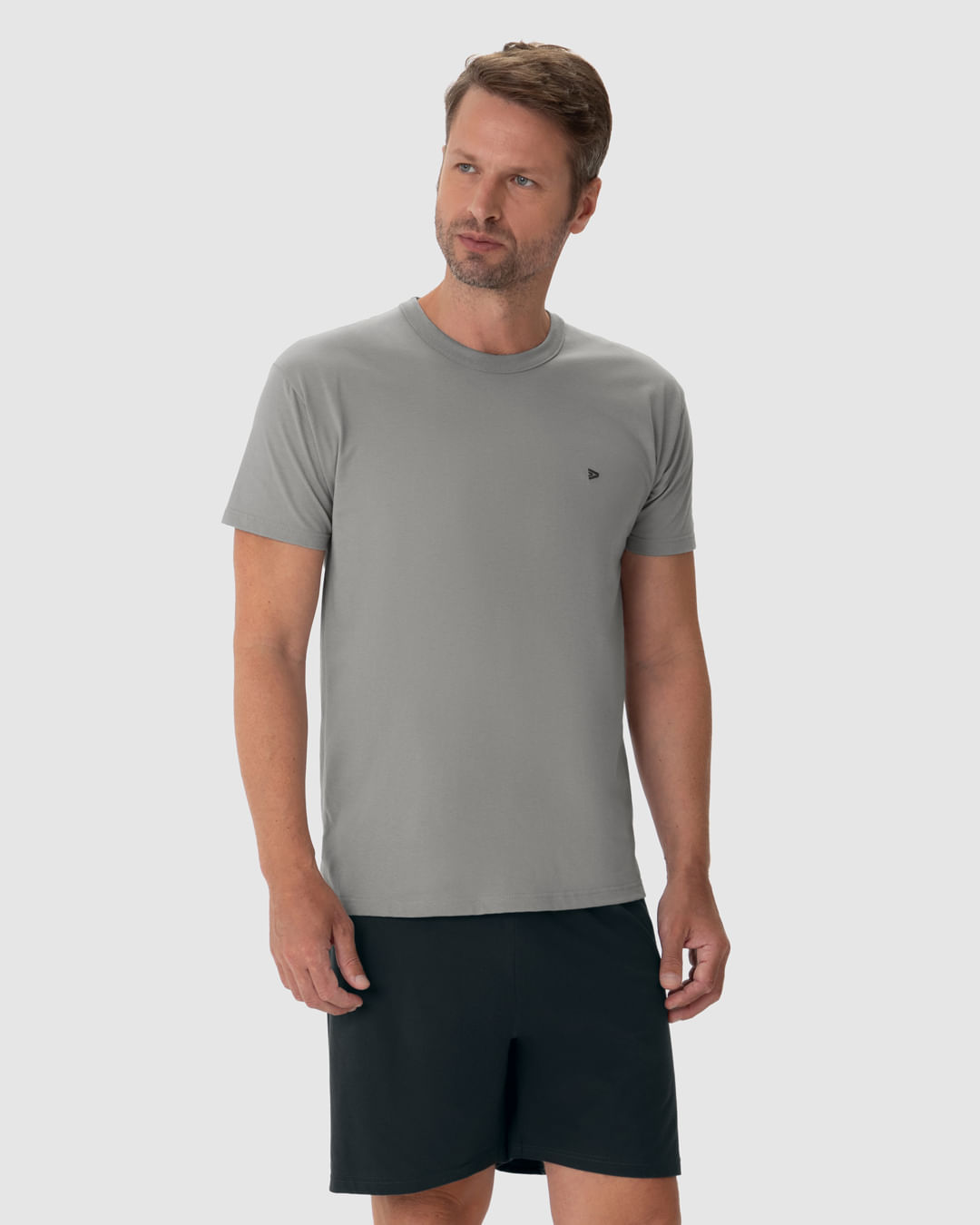 Pijama Masculino Camiseta Decote Redondo Manga Curta Em Algodão - Imagem 6