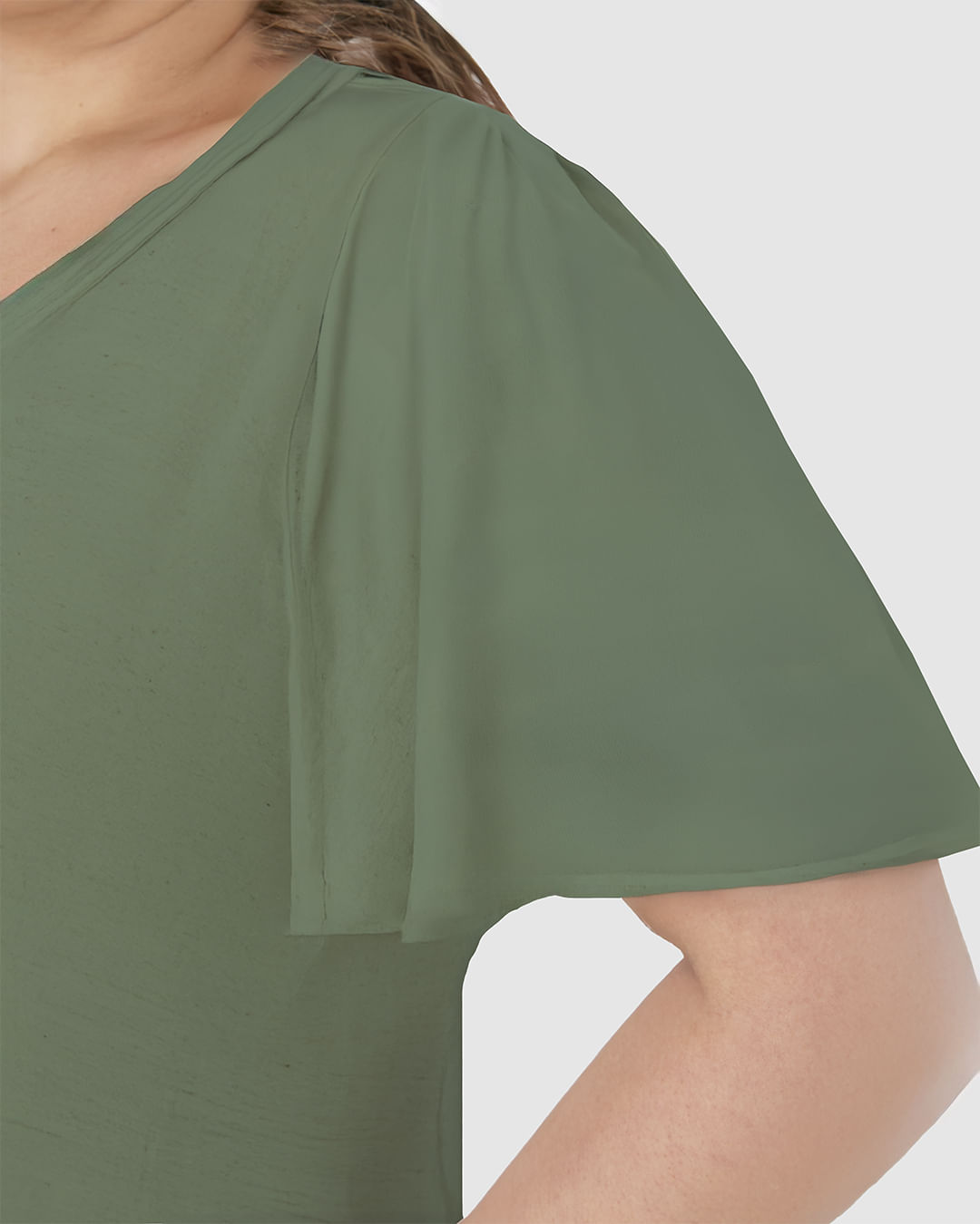 Vestido Midi Feminino Plus Size Fenda Lateral Em Malha Viscolinho Stretch - Imagem 13