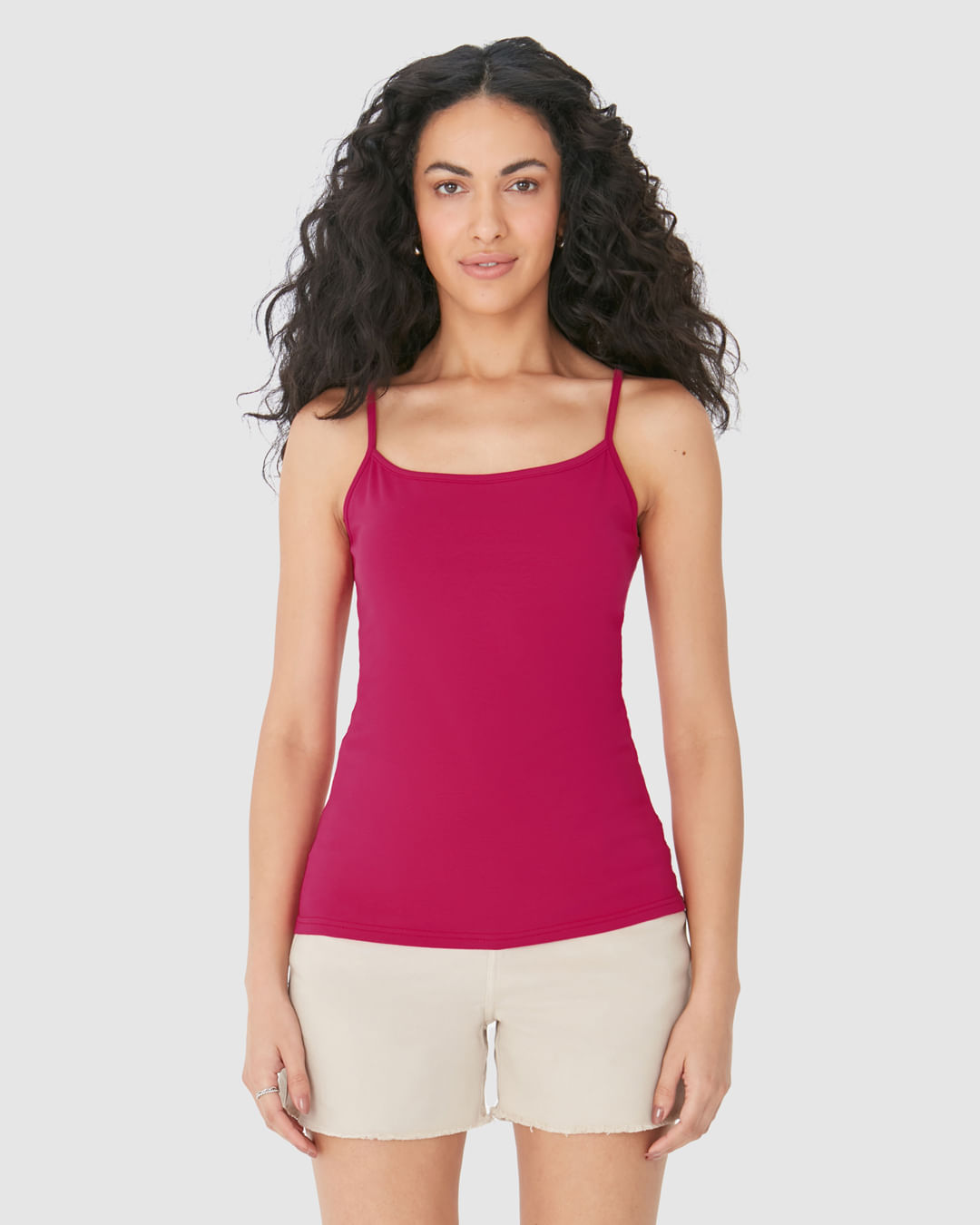 Regata Básica Feminina Alça Fina Em Algodão - Imagem 24