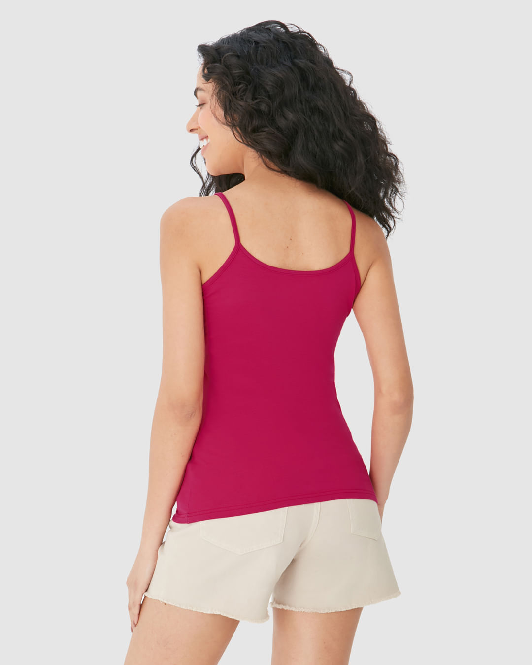 Regata Básica Feminina Alça Fina Em Algodão - Imagem 15