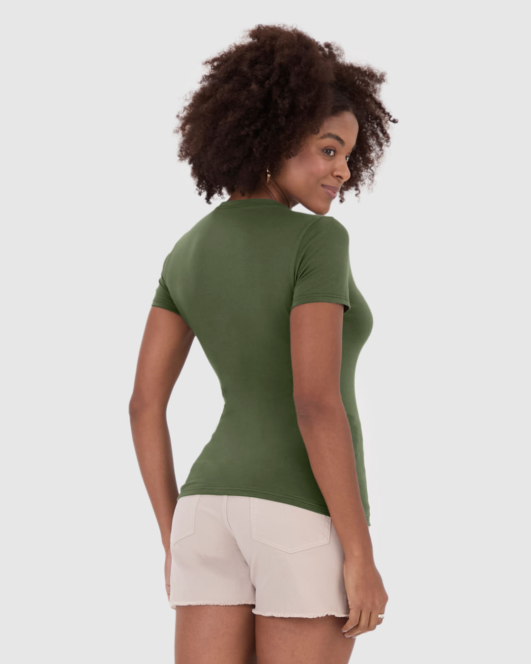 Blusa Básica Feminina Decote V Em Algodão - Imagem 30