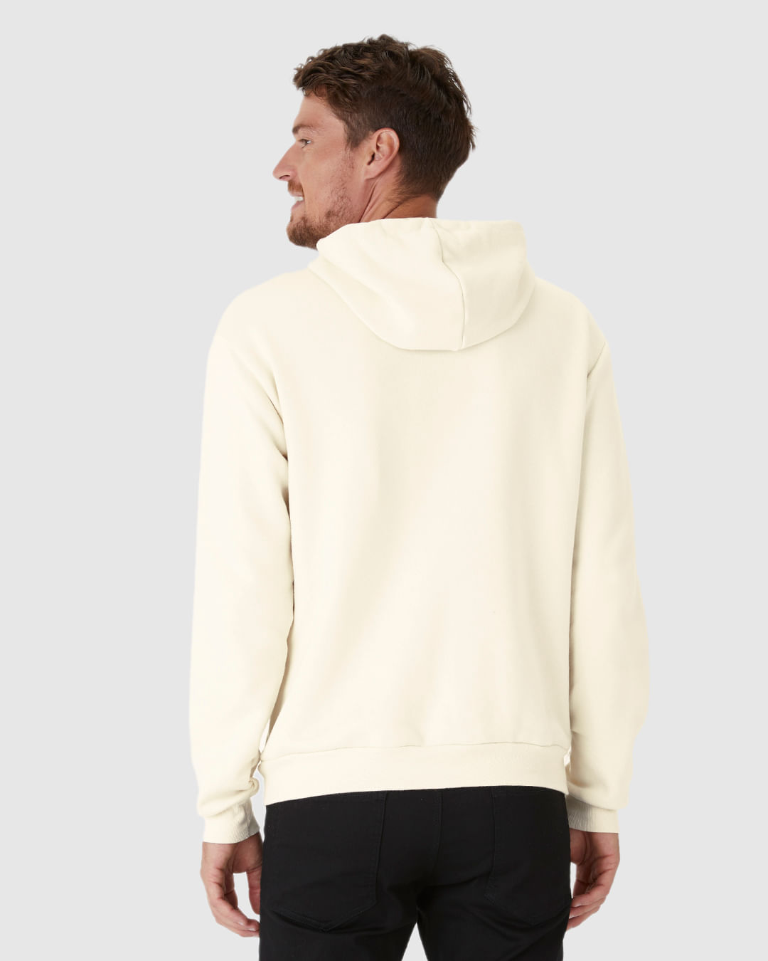 Blusão Masculino Com Capuz E Bolso Fecho Zíper Em Moletom Comfy Flanelado - Imagem 10