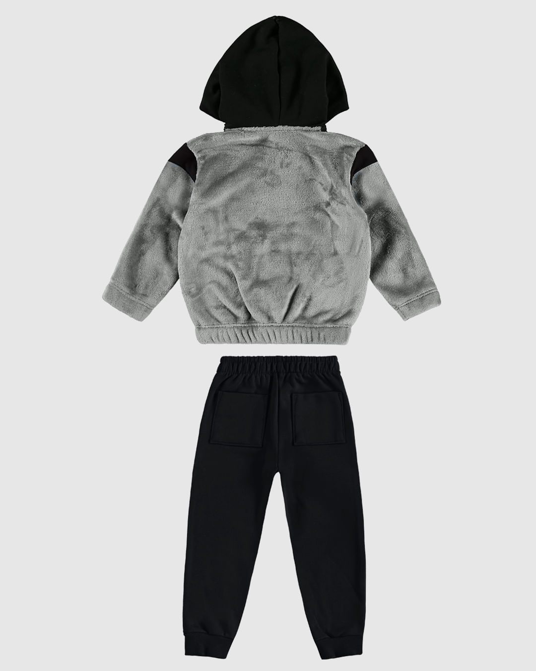 Conjunto Menino Jaqueta Bicolor Com Capuz Em Pelúcia - Carinhoso - Imagem 10