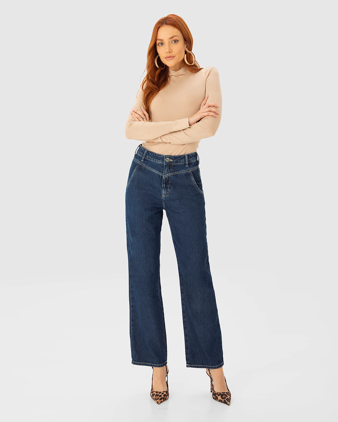 Calça Feminina Reta 90's Cintura Alta Em Jeans 100% Algodão - ENFIM - Imagem 16
