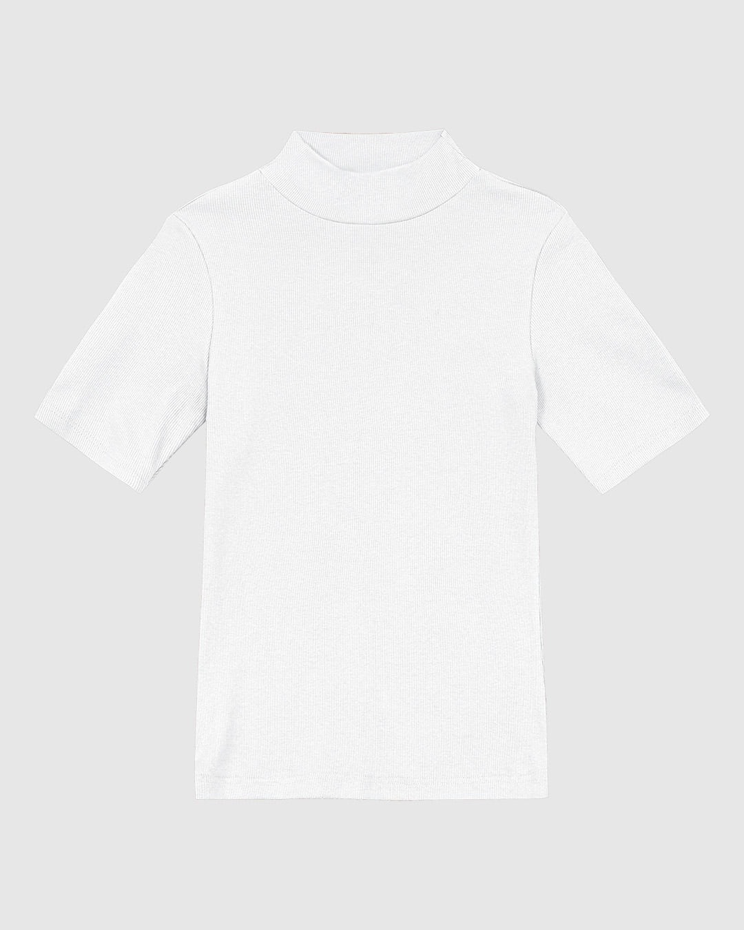 Blusa Básica Feminina Gola Dupla Em Ribana - ENFIM