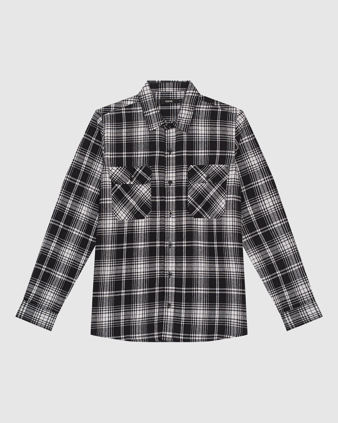 Camisa Feminina Ampla Em Flanelado Xadrez - ENFIM