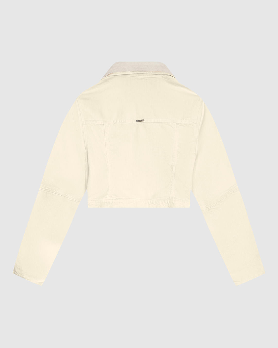 Jaqueta Cropped Feminina Gola Pelo Removível Em Sarja Com Elastano - ENFIM - Imagem 3