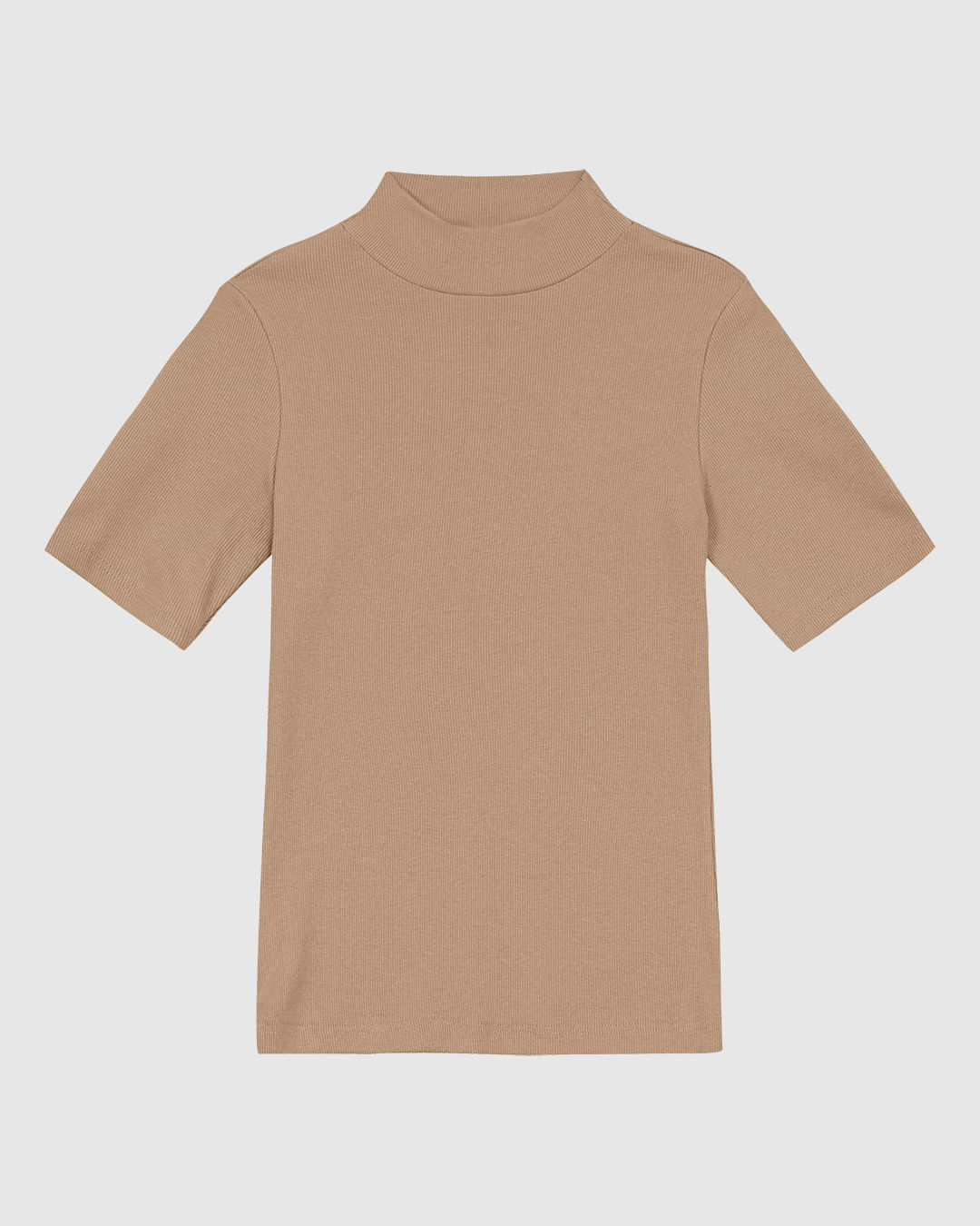Blusa Básica Feminina Gola Dupla Em Ribana - ENFIM