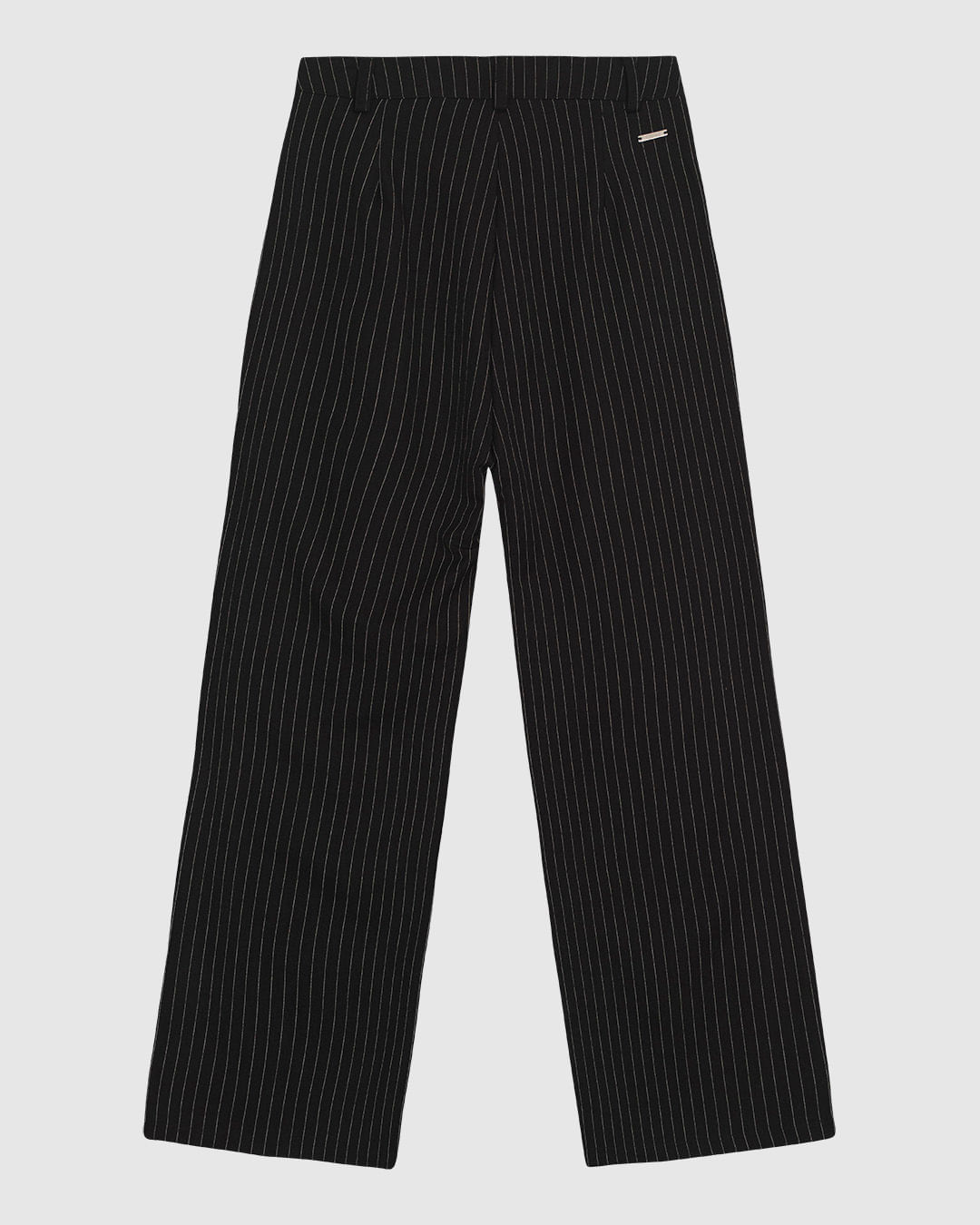 Calça Feminina Alfaiataria Cintura Alta Estampa Risca De Giz - ENFIM - Imagem 6