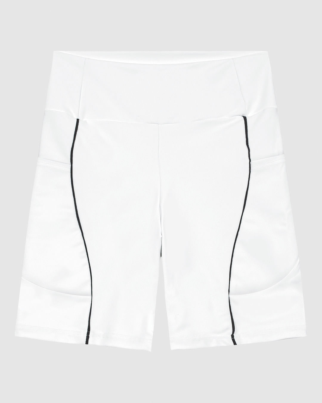 Shorts Justo Feminino Filete Contraste Em Malha Dry E Proteção UV50+ - ENFIM - Imagem 15