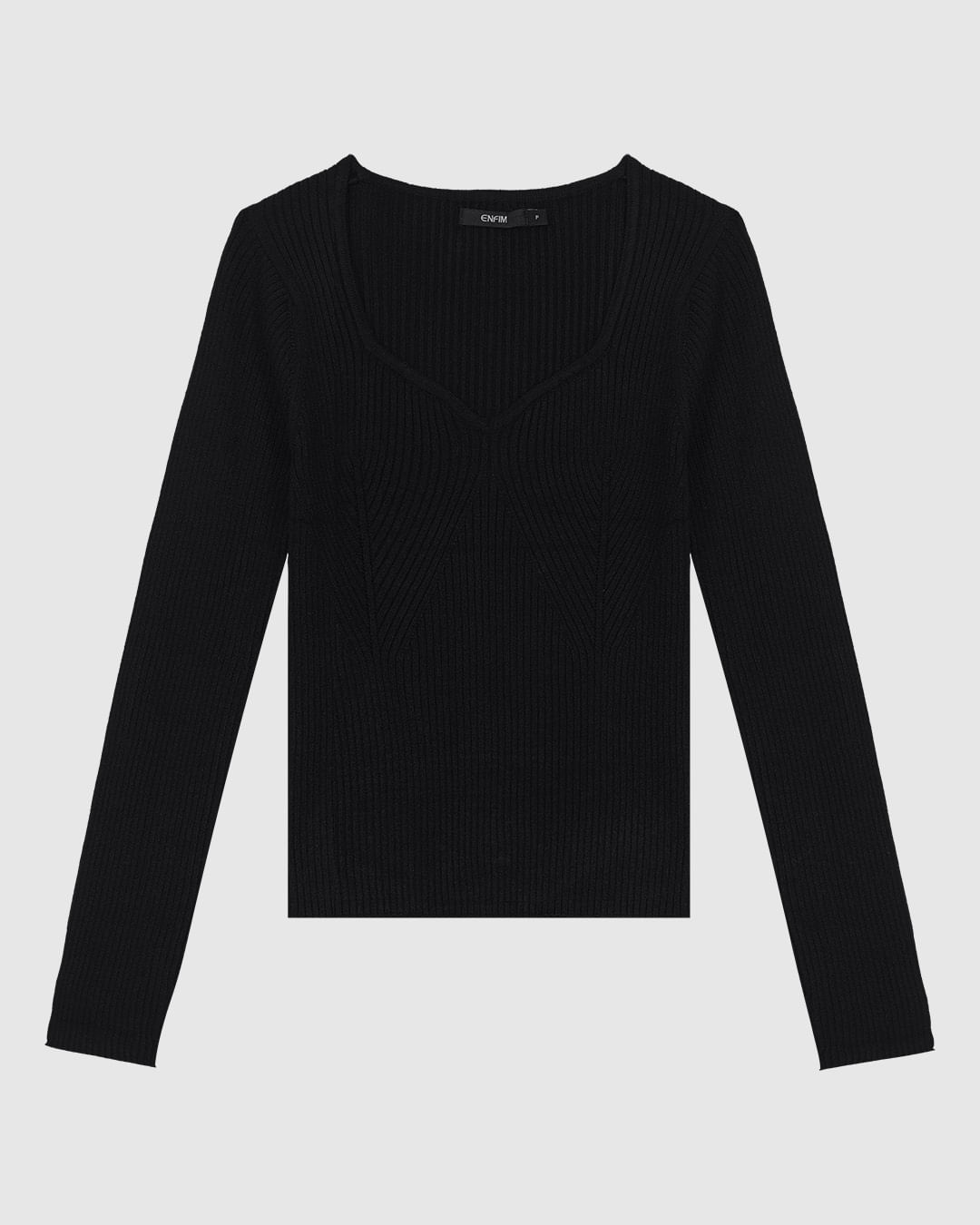 Blusa Feminina Decote Princesa Em Tricô - ENFIM