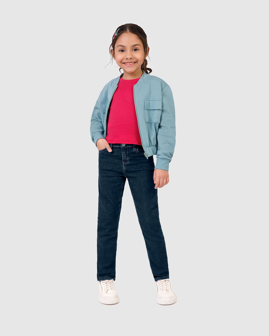 Calça Infantil Menina Skinny Em Jeans Moletom Malwee Kids - Imagem 19