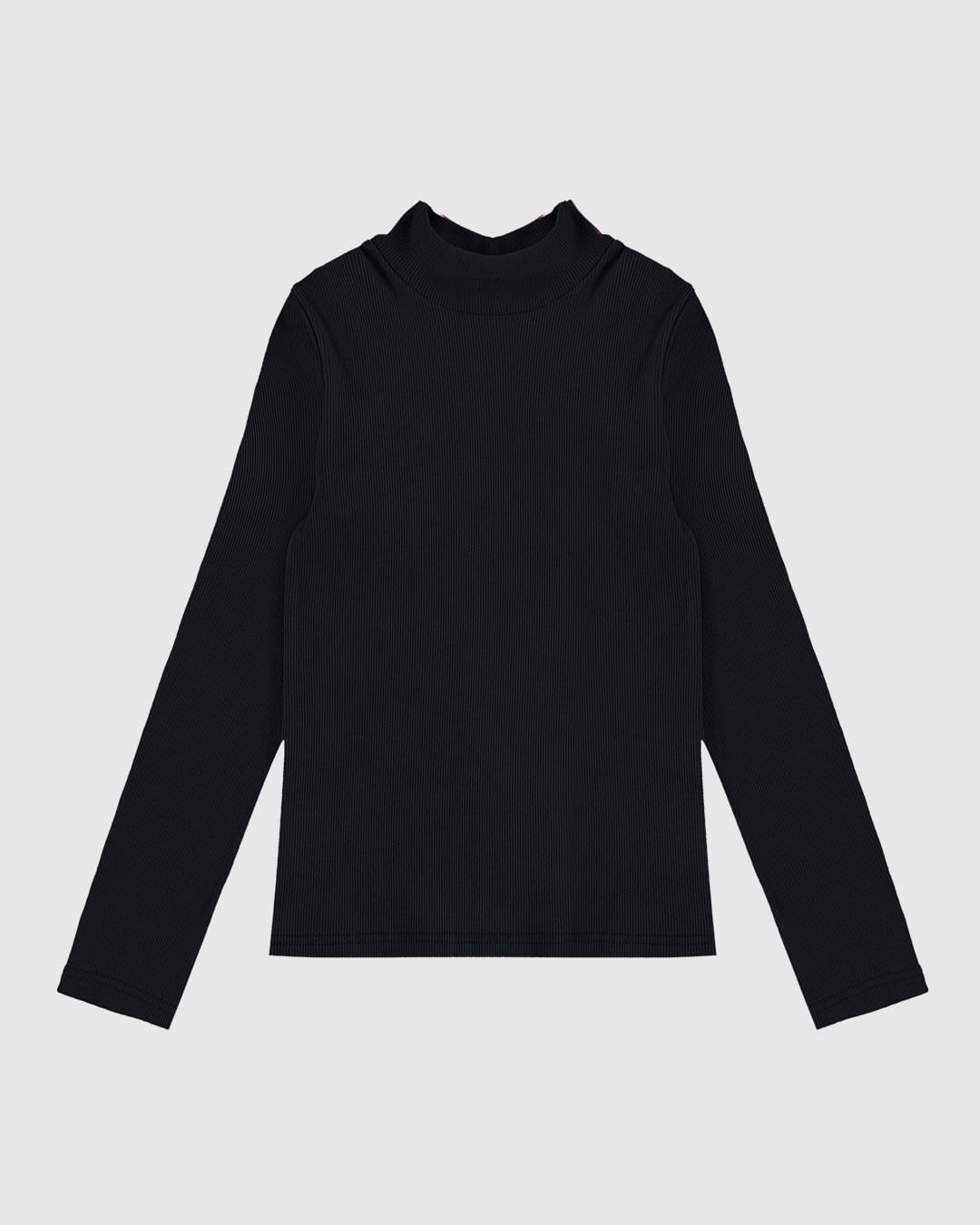 Blusa Infantil Menina Gola Alta Manga Longa em Ribana Malwee Kids