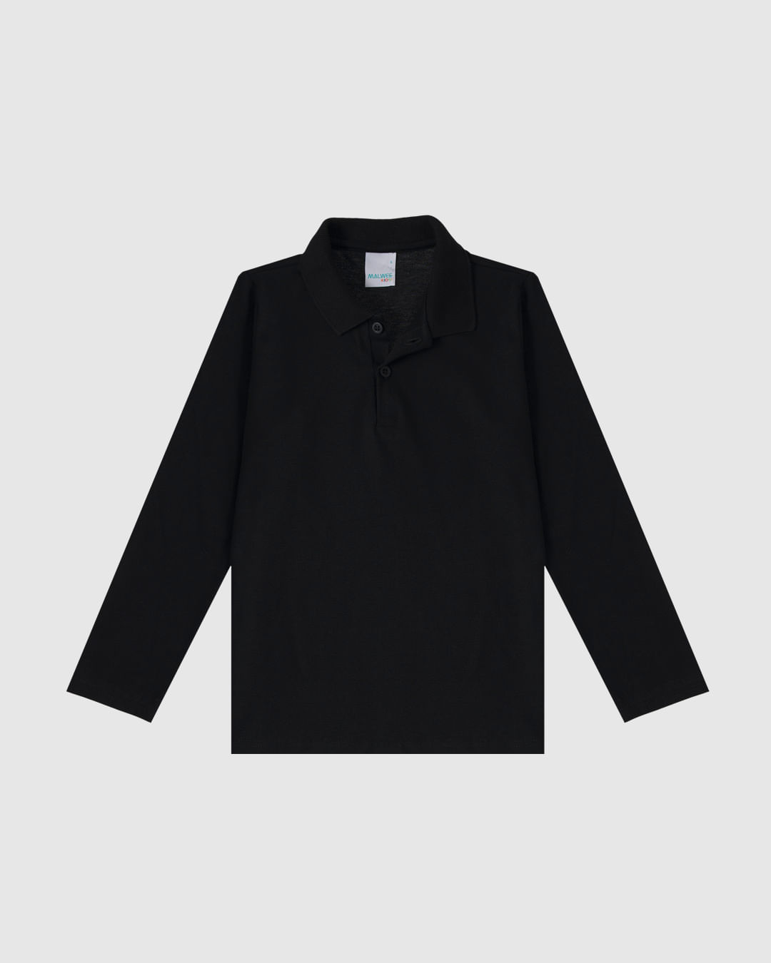 Camisa Polo Infantil Menino Manga Longa Em Algodão Malwee Kids