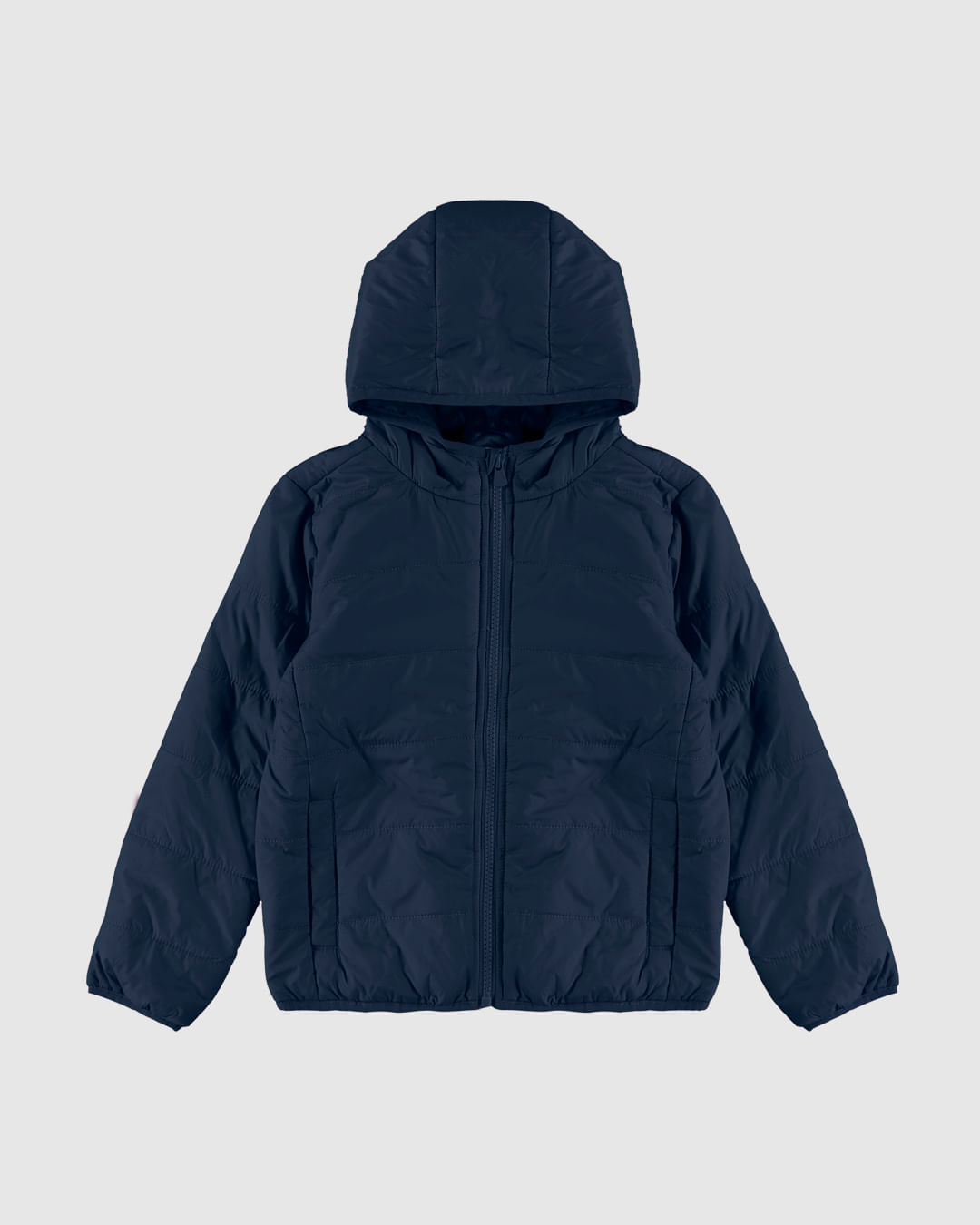 Jaqueta Infantil Puffer Unissex Com Capuz Em Tafetá Malwee Kids