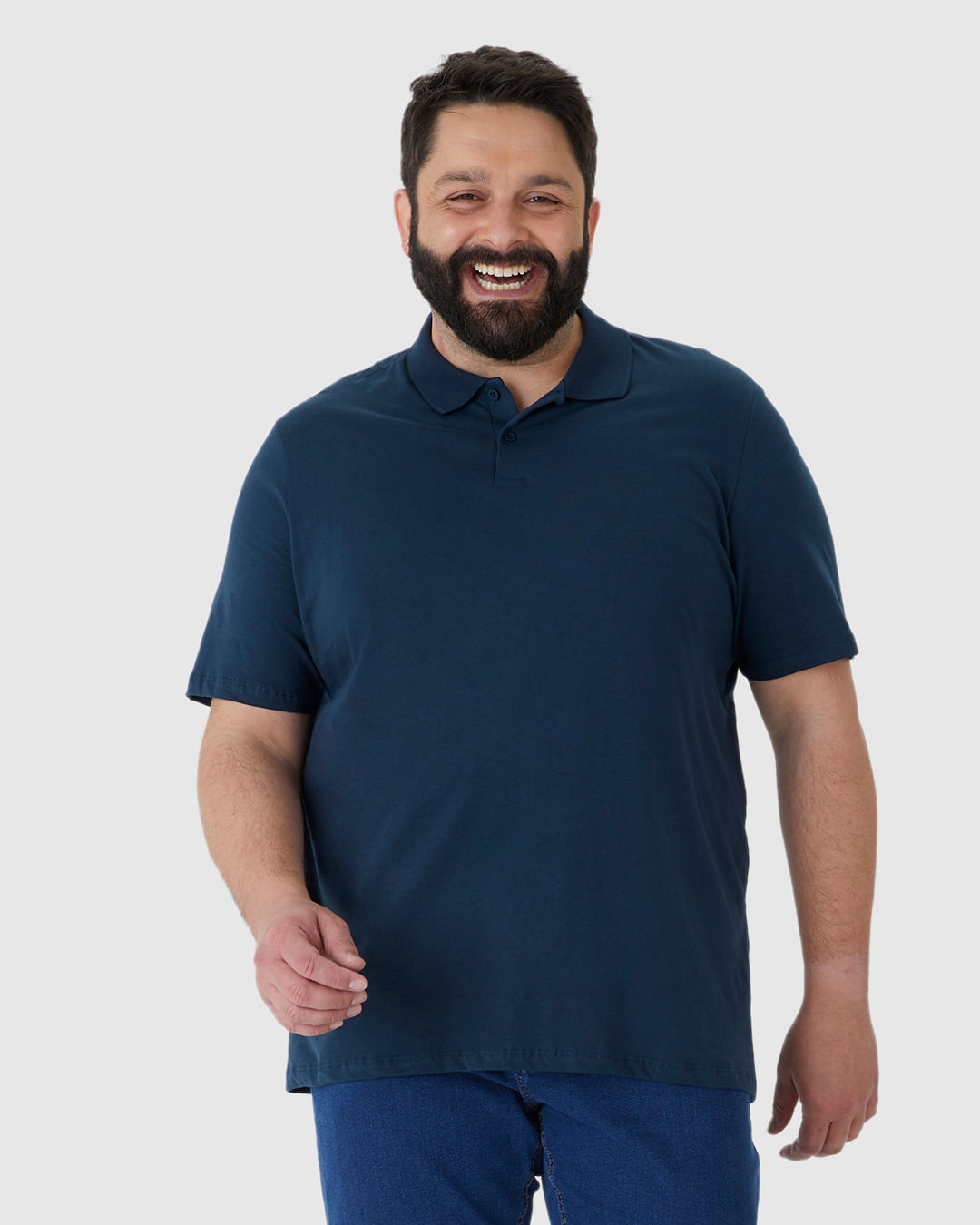 Camisa Polo Básica Masculina Plus Size Em Algodão - Imagem 16