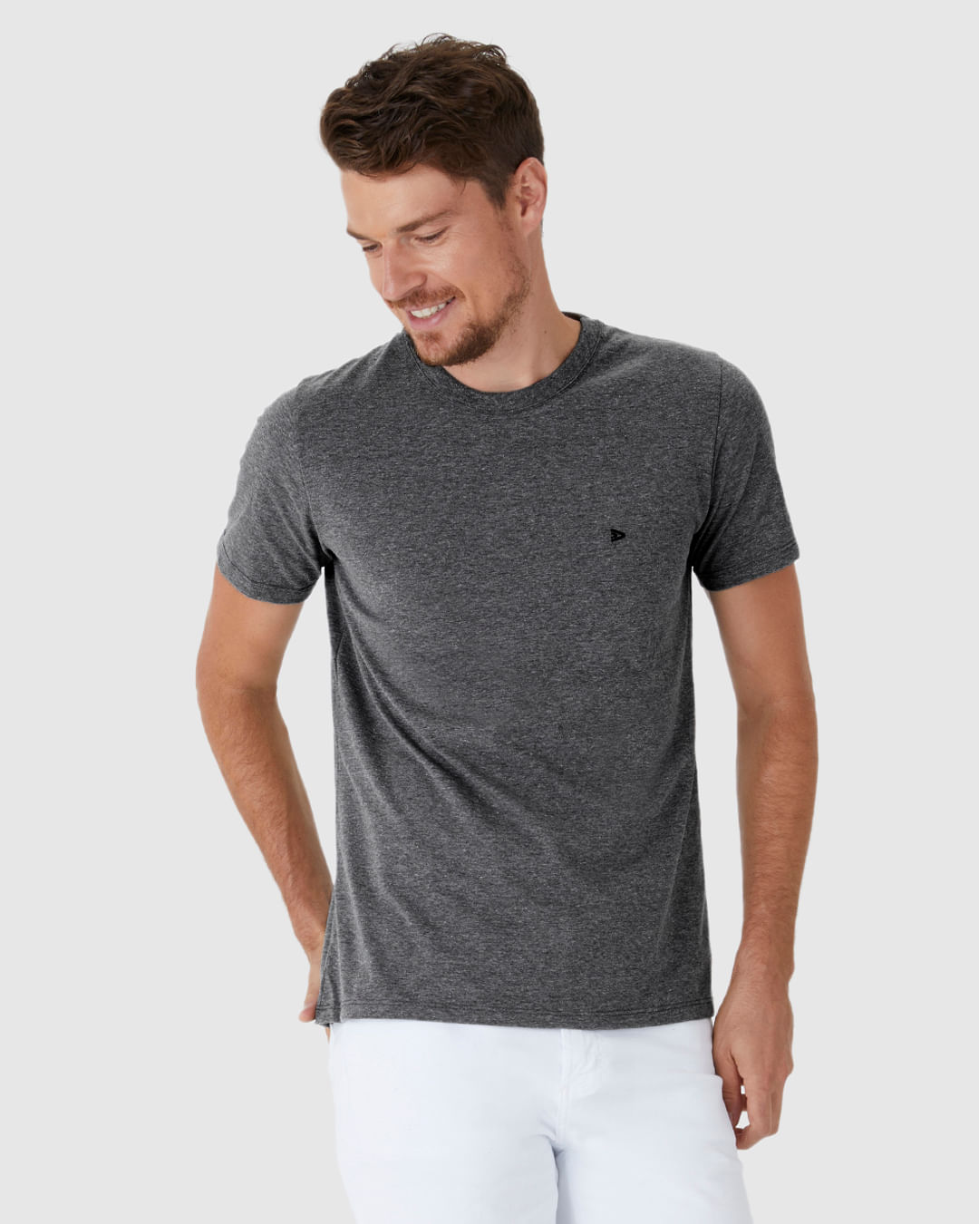 Camiseta Básica Masculina Slim Em Algodão - Imagem 11