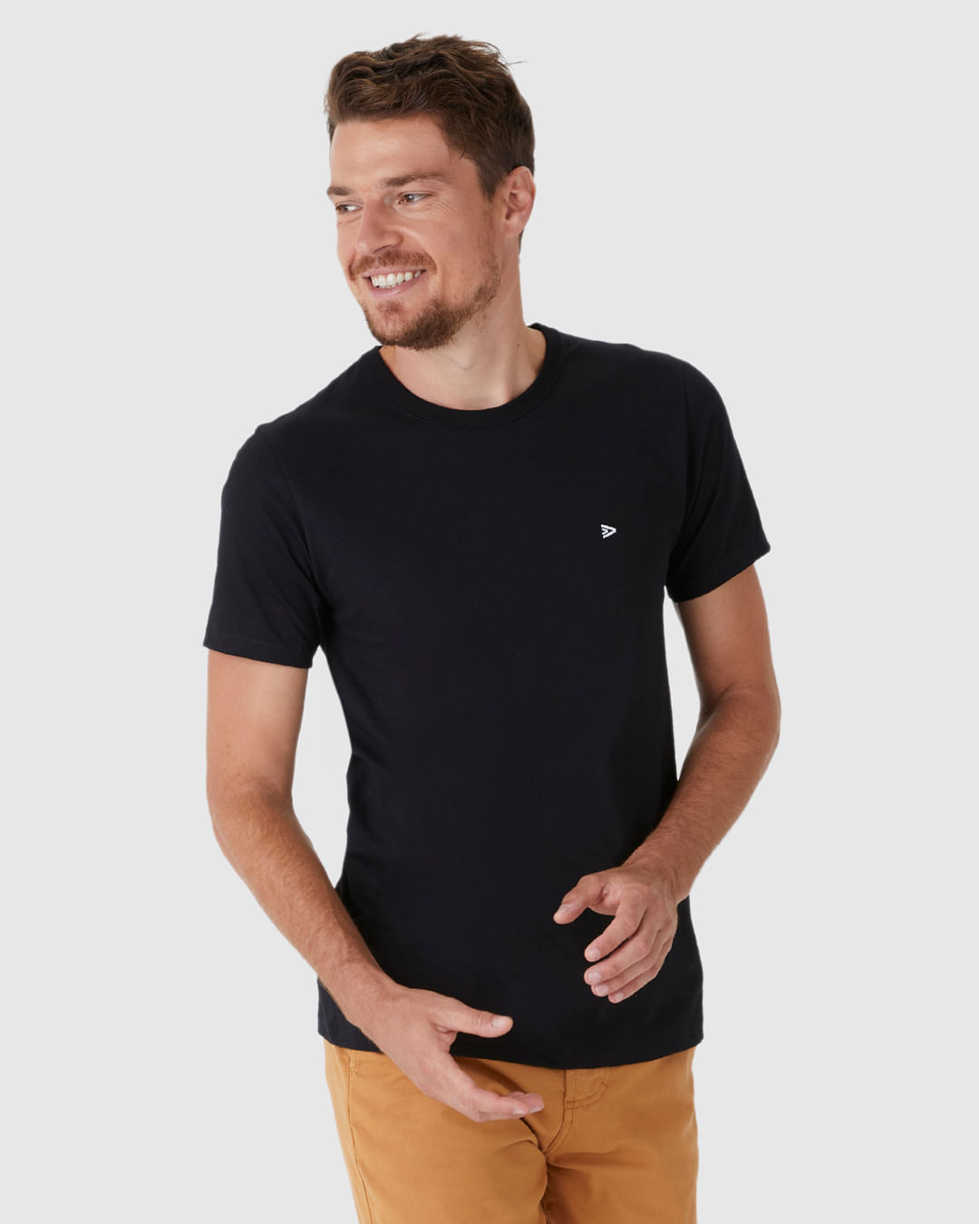 Camiseta Básica Masculina Slim Em Algodão