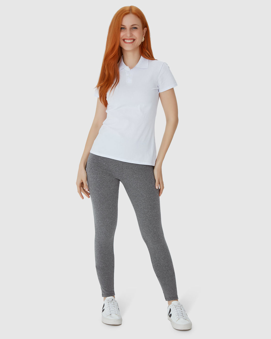 Calça Legging Básica Feminina Em Algodão
