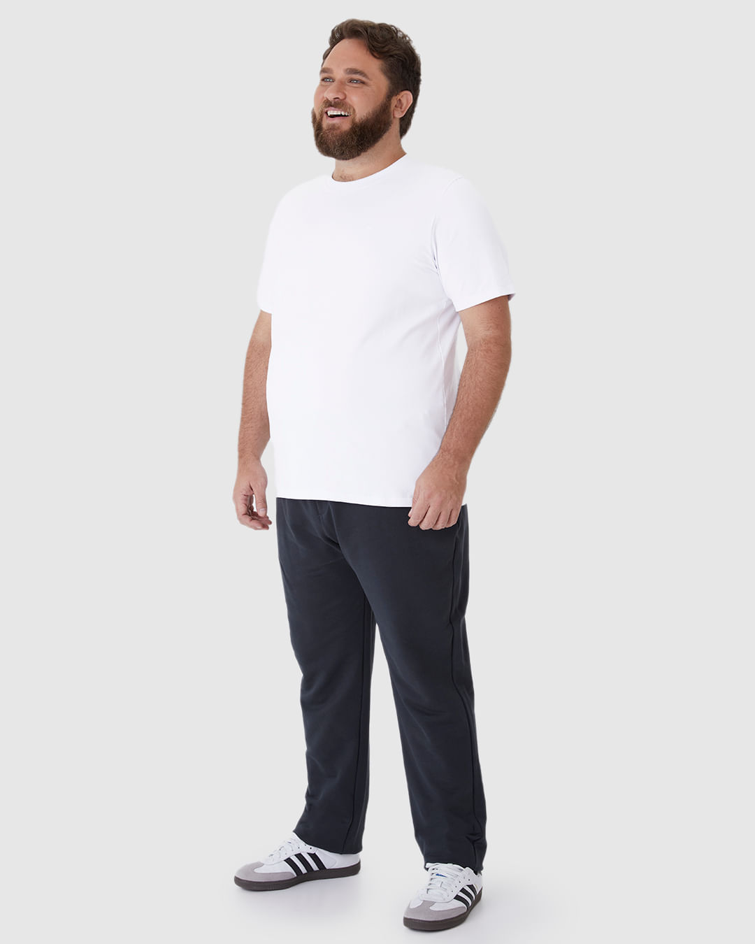 Camiseta Básica Masculina Plus Size Regular Em Algodão - Imagem 22