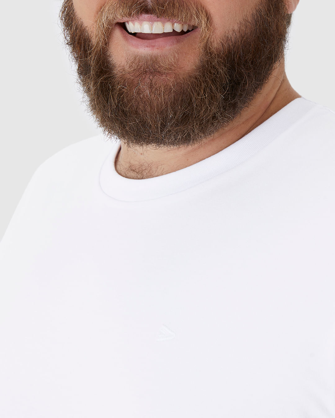 Camiseta Básica Masculina Plus Size Regular Em Algodão - Imagem 8