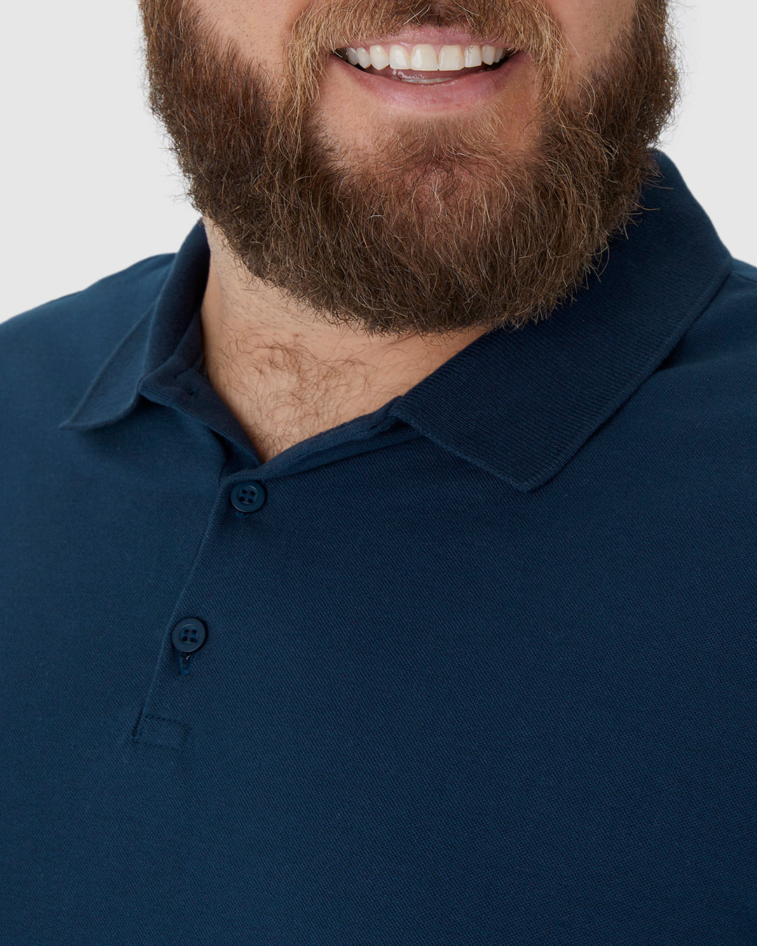 Camisa Polo Básica Masculina Plus Size Em Piquet Stretch - Imagem 8