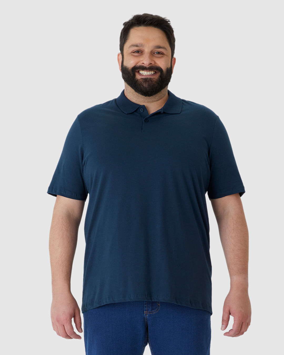 Camisa Polo Básica Masculina Plus Size Em Algodão - Imagem 24