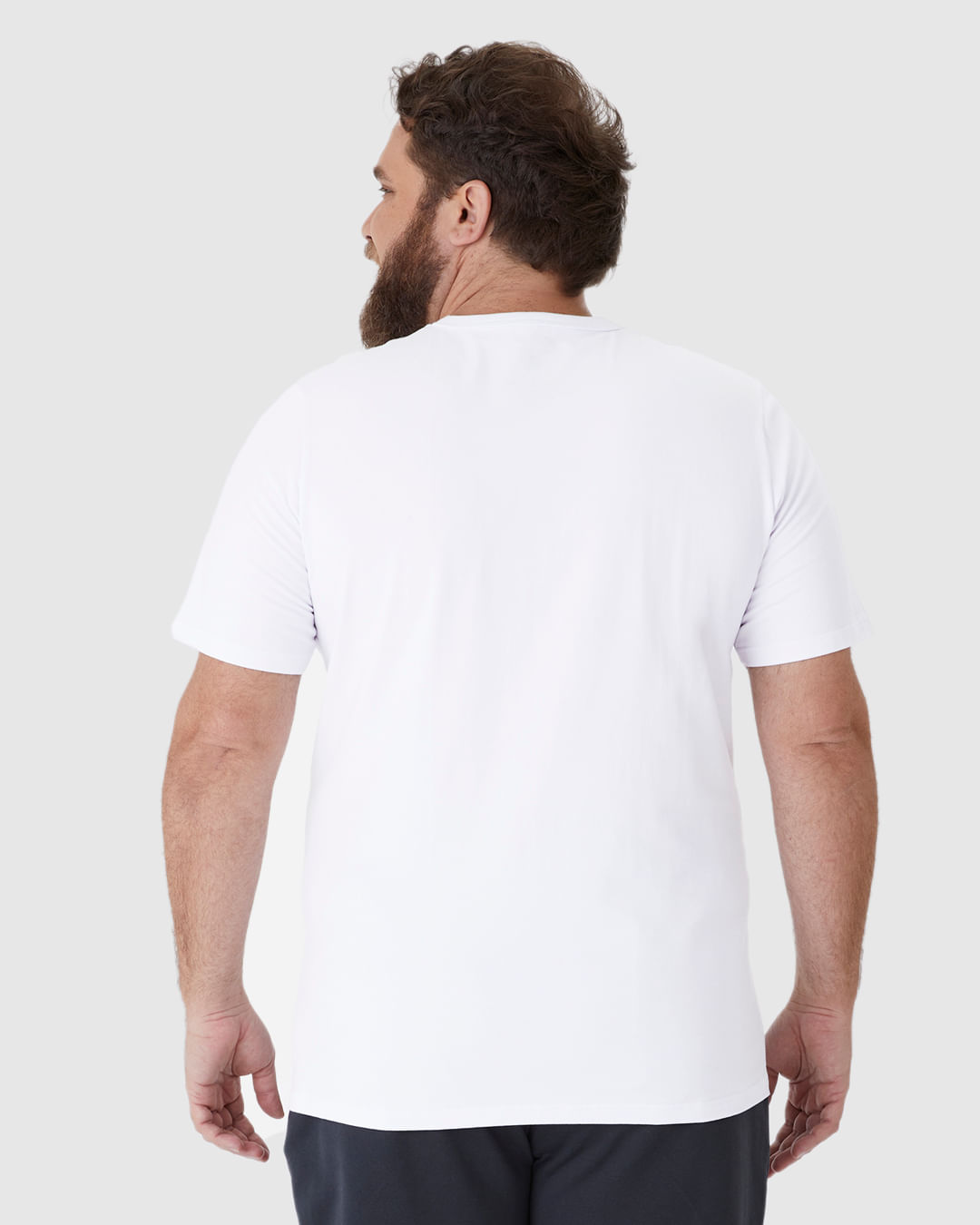 Camiseta Básica Masculina Plus Size Regular Em Algodão - Imagem 10