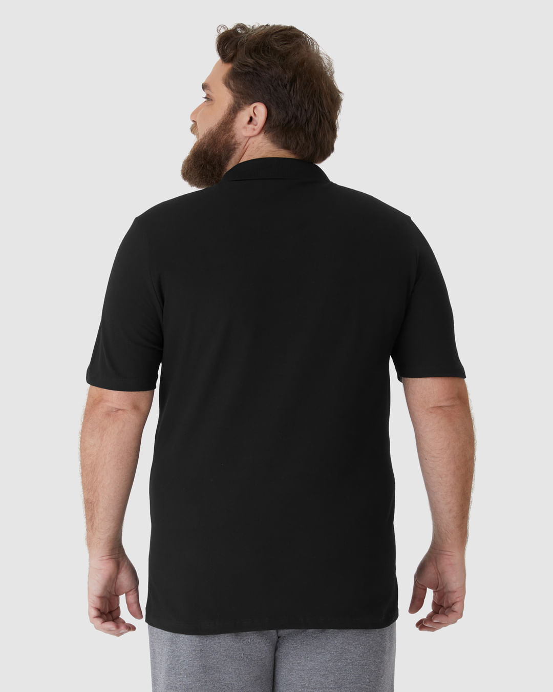 Camisa Polo Básica Masculina Plus Size Bolso Frontal Em Piquet Stretch - Imagem 15