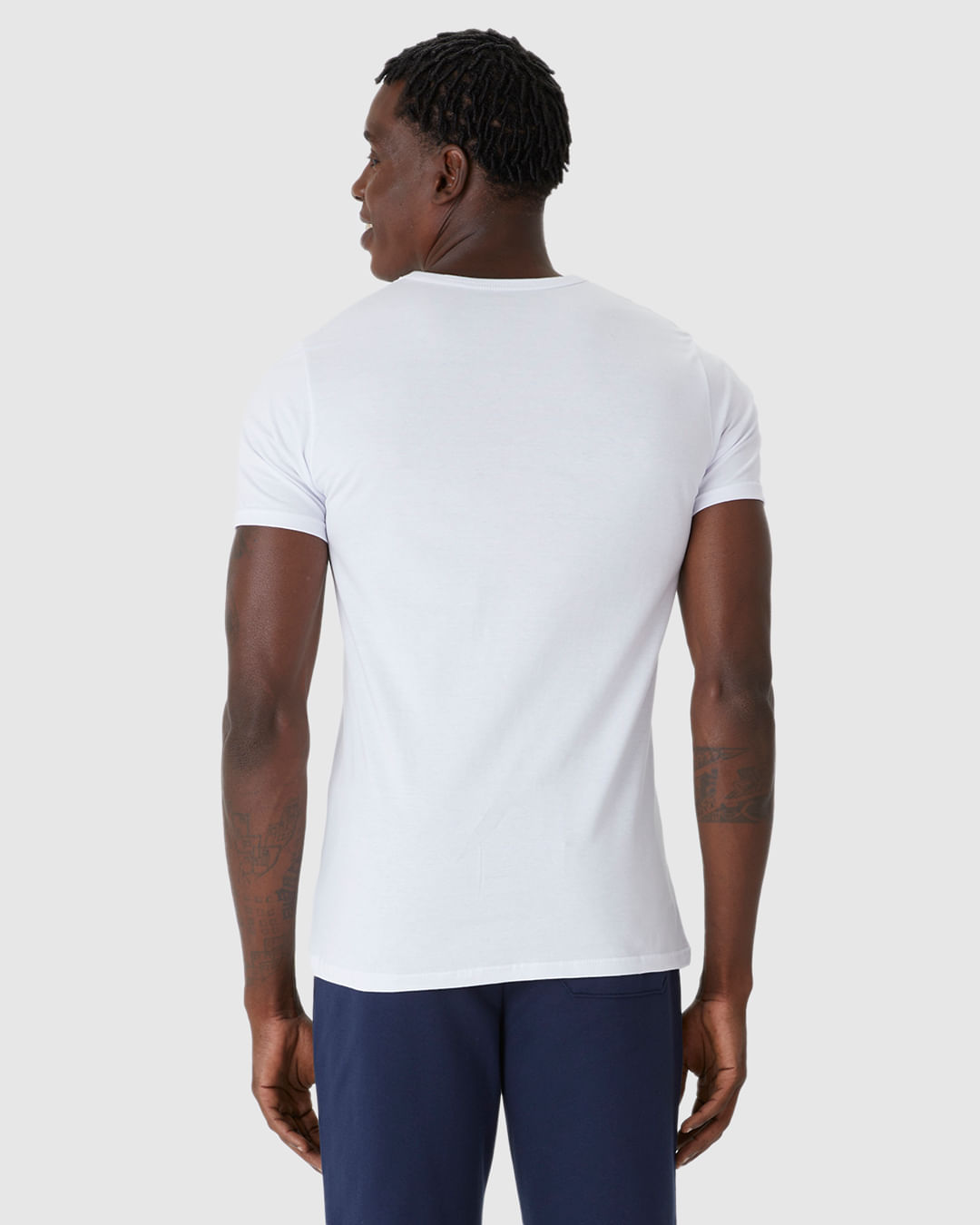 Camiseta Básica Masculina Slim Em Algodão - Imagem 15