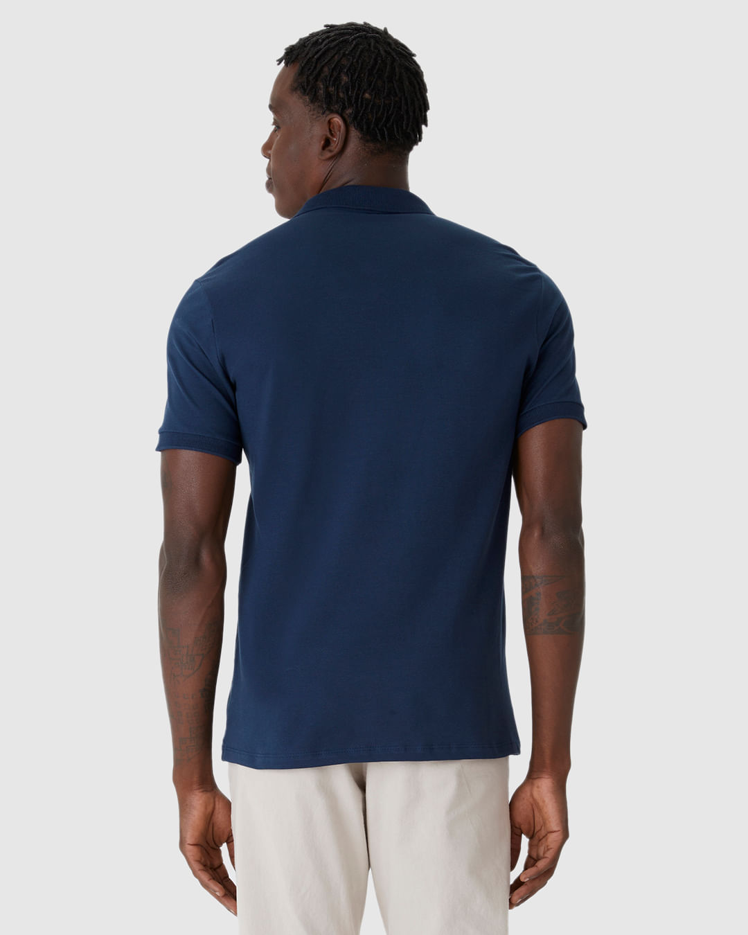 Camisa Polo Básica Masculina Gola Esporte Piquet Stretch - Imagem 20