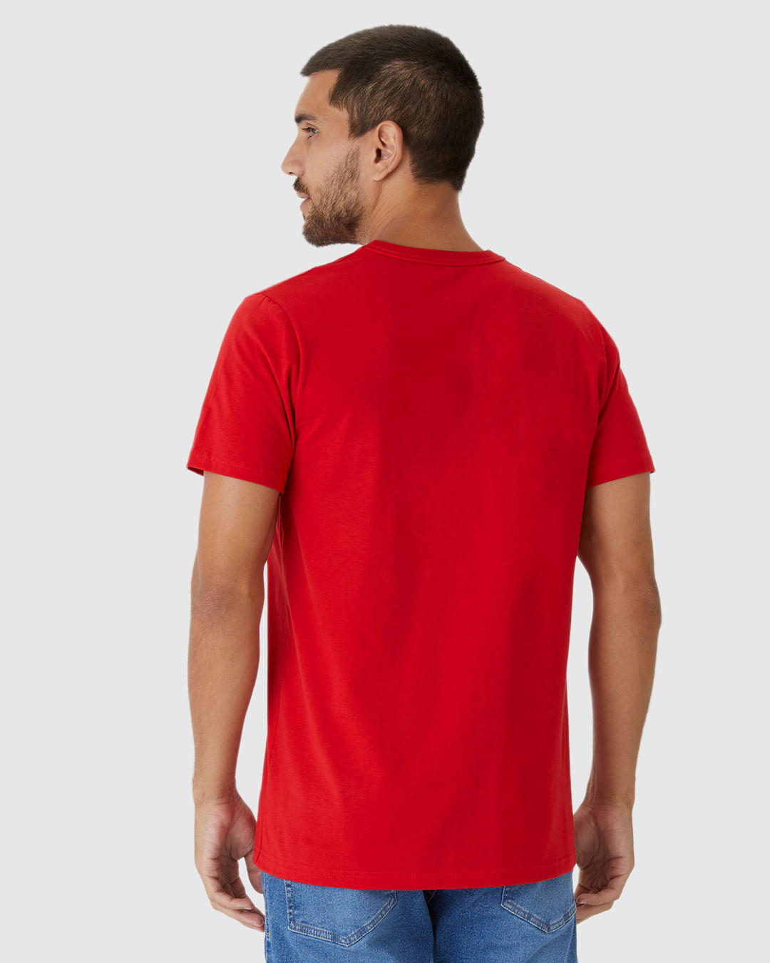 Camiseta Básica Masculina Gola V Em Algodão - Imagem 10