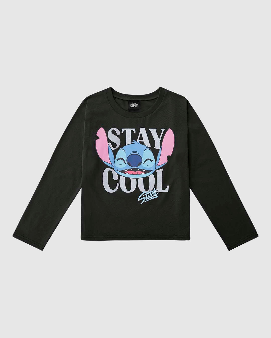 Blusa Infantil Menina Manga Longa Stay Cool Stitch Disney Malwee Kids - Imagem 3