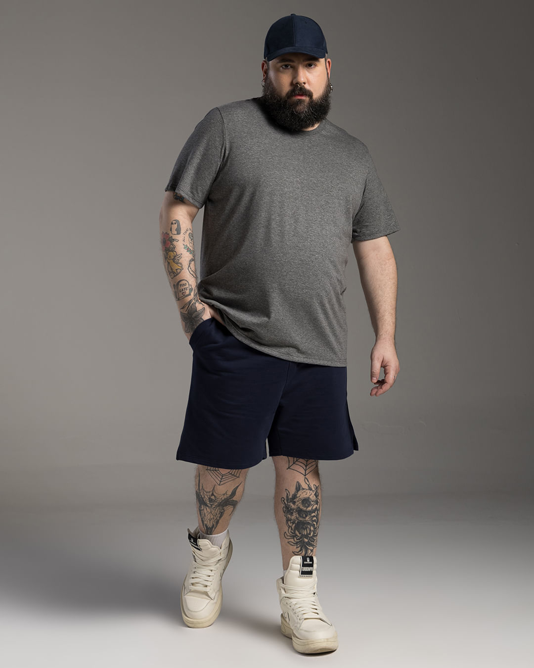 Camiseta Masculina Plus Size Gola Redonda Tecnológica Impermeável - BASICAMENTE