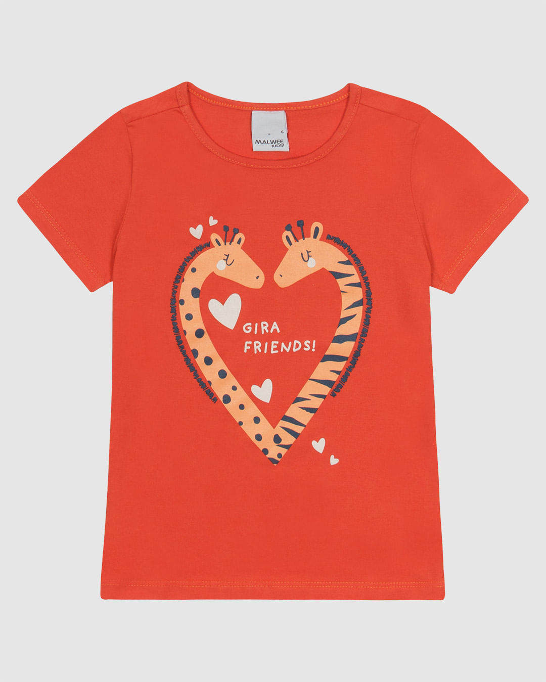 Blusa Infantil Menina Manga Curta Estampa Frontal Em Algodão Malwee Kids - Imagem 5