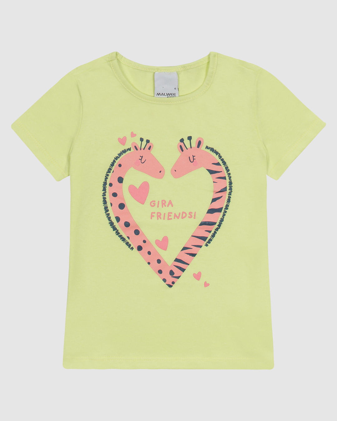 Blusa Infantil Menina Manga Curta Estampa Frontal Em Algodão Malwee Kids - Imagem 4