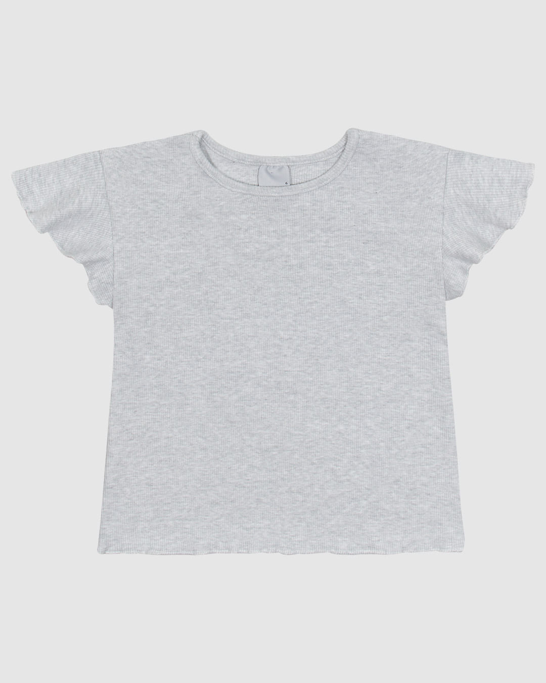 Blusa Infantil Menina Manga Curta Babado Em Ribana Algodão Malwee Kids - Imagem 4