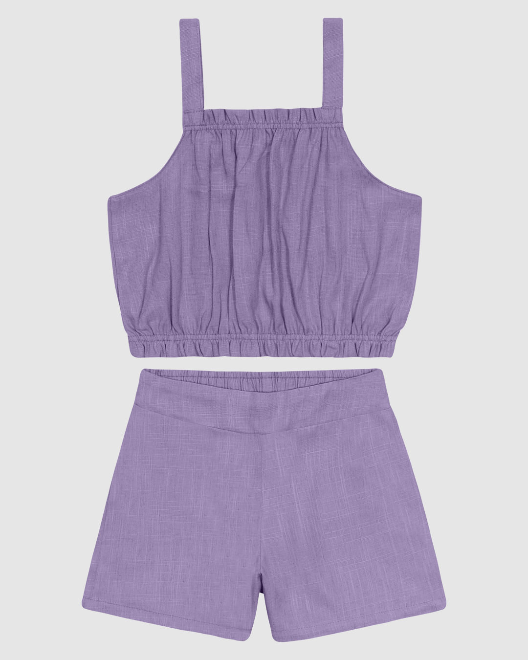 Conjunto Menina Regata E Shorts Em Viscolinho - Carinhoso - Imagem 5