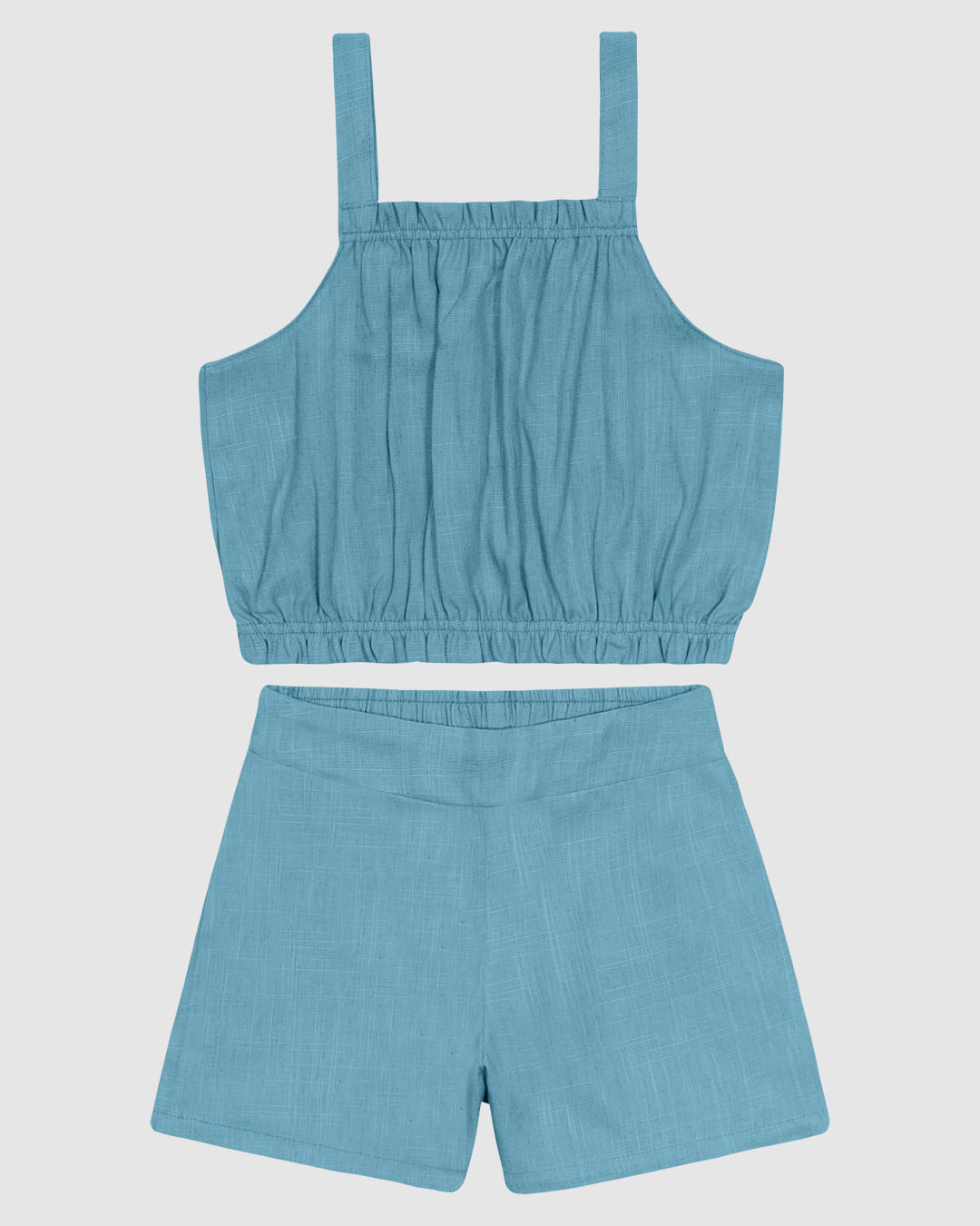 Conjunto Menina Regata E Shorts Em Viscolinho - Carinhoso - Imagem 4