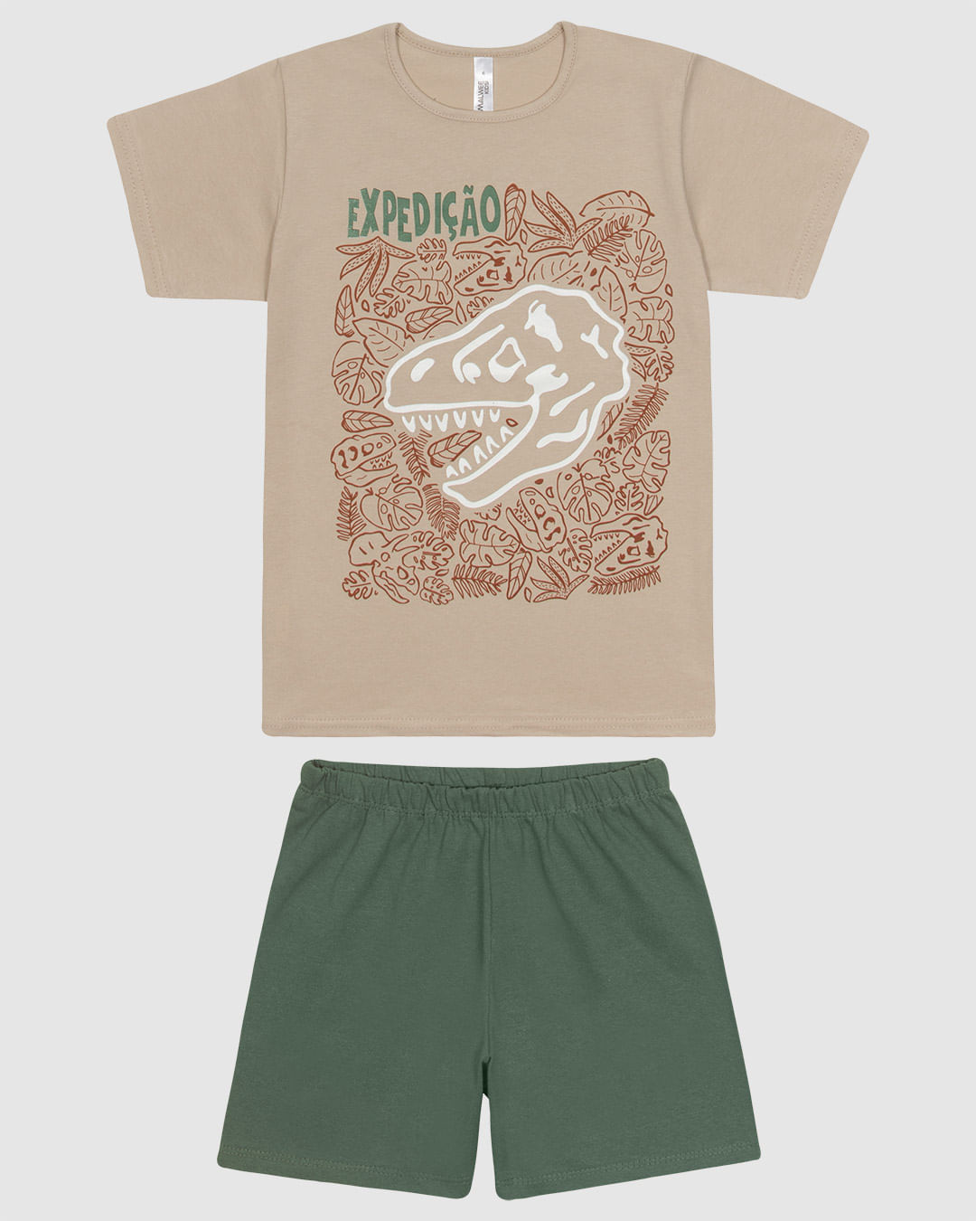Pijama Infantil Menino Camiseta Manga Curta E Shorts Em Algodão Malwee Kids - Imagem 3