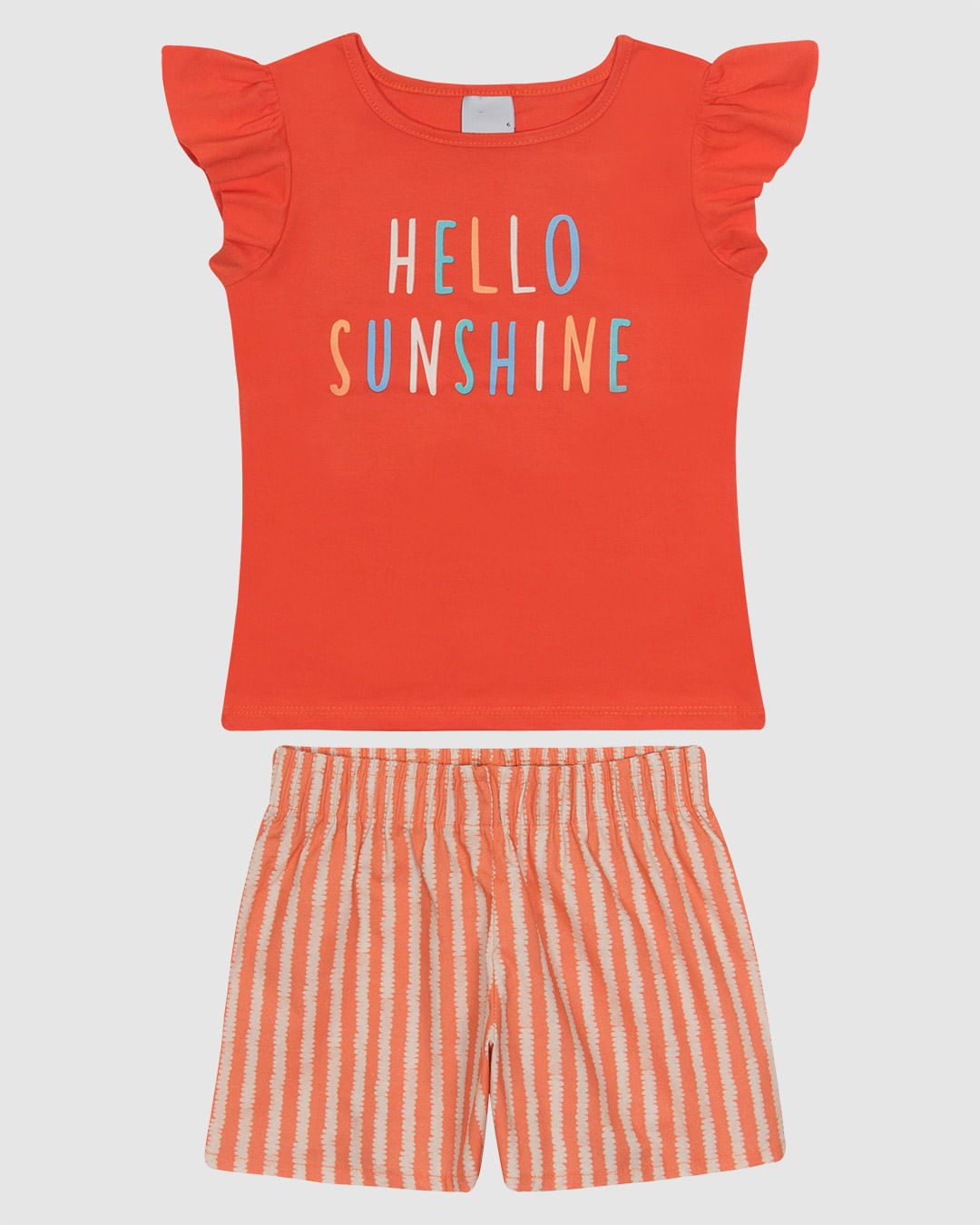 Conjunto Infantil Menina Blusa Estampa Lettering Em Algodão Malwee Kids