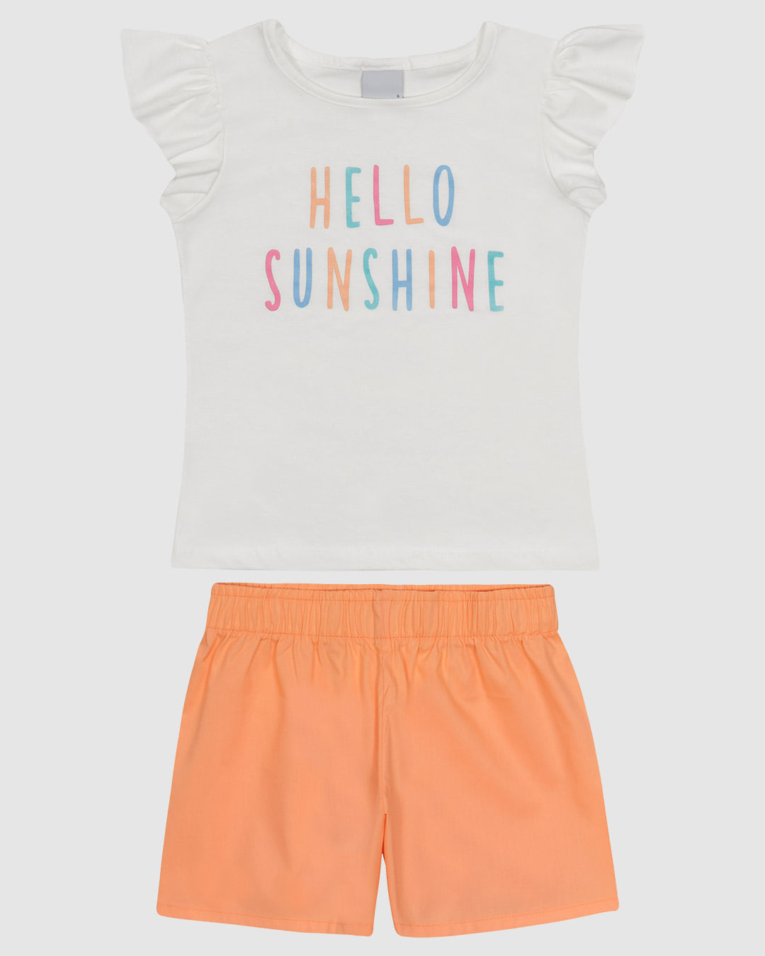 Conjunto Infantil Menina Blusa Estampa Lettering Em Algodão Malwee Kids - Imagem 2