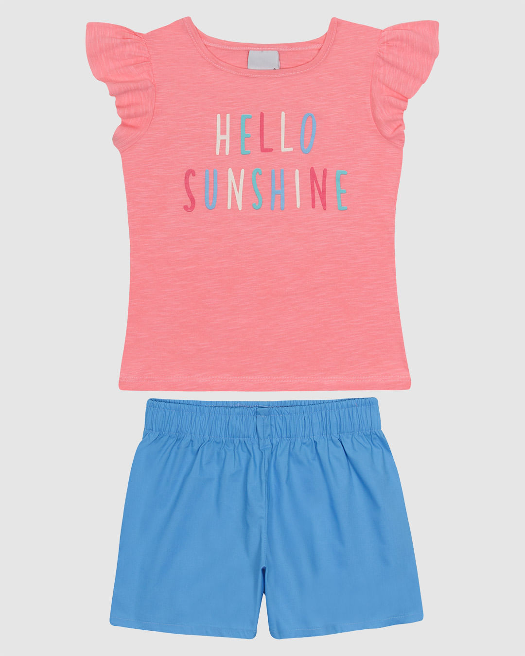 Conjunto Infantil Menina Blusa Estampa Lettering Em Algodão Malwee Kids - Imagem 3