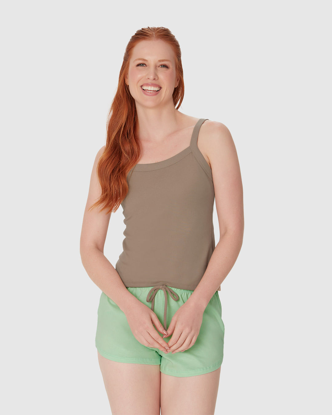 Pijama Feminino Regata Alça Fina E Shorts Em Algodão - Imagem 16