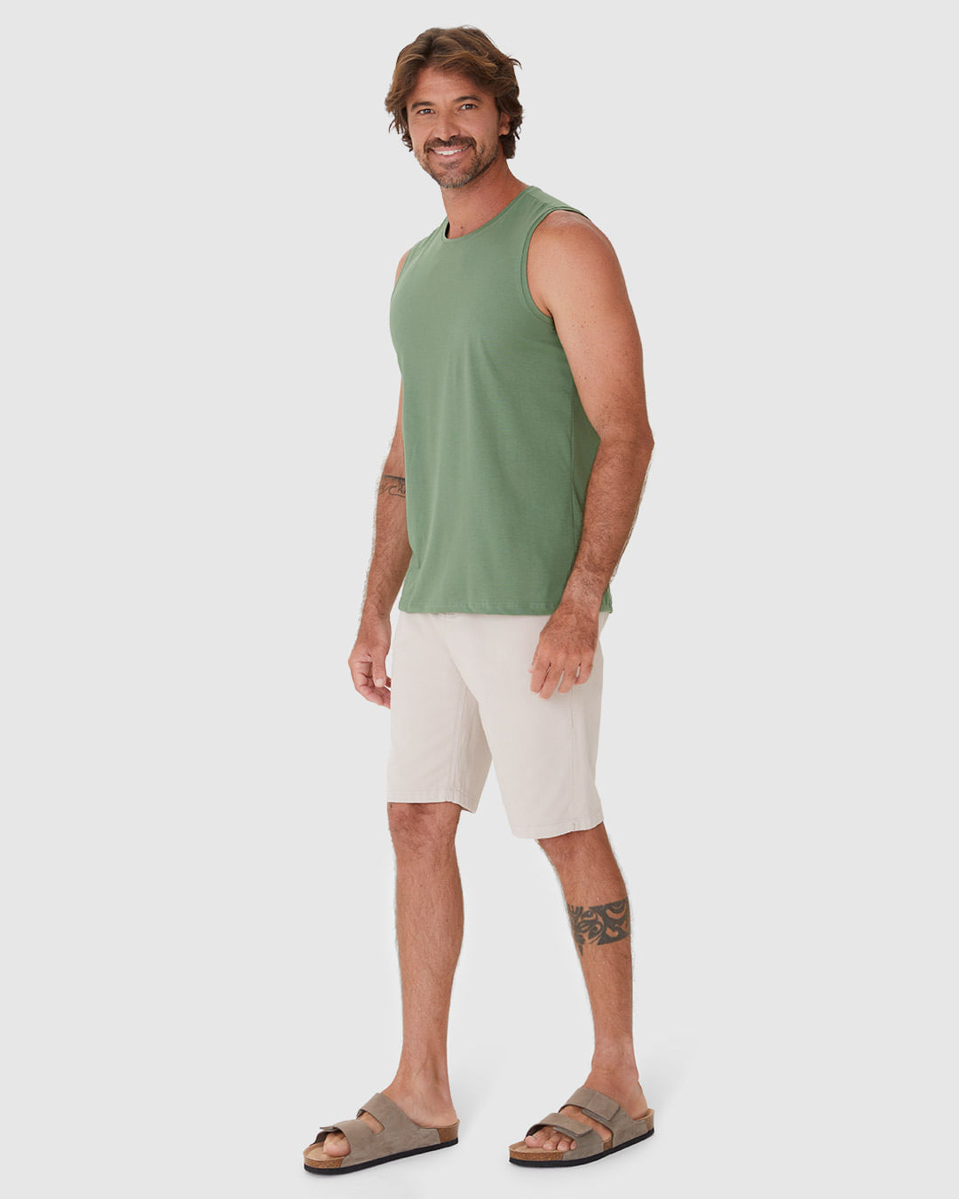 Regata Masculina Regular Em Malha Algodão Pima - Imagem 17